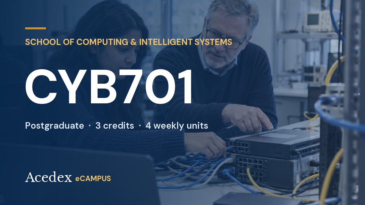 CYB701 Security Principles & Threat Modelling CYB701